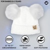 image:imageFunky Junque Baby Pom Pom Beanie Warm Winter Hat for Infants and Toddlers Chenille Double Pom Poms for Baby Girls amp BoysIvory