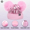 image:imageFunky Junque Baby Winter Beanie  Adorable Dual Pom Pom Fleece Lined Warm Infant Toddler HatPink