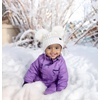 image:imageFunky Junque Baby Winter Beanie  Adorable Dual Pom Pom Fleece Lined Warm Infant Toddler HatWhite