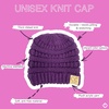 image:imageFunky Junque Baby Winter Hat  Cute Newborn Hats Cozy Warm Infant Beanie Soft Knit Stocking Stuffer for Babies 012 MonthsDark Purple