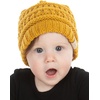 image:imageFunky Junque Baby Winter Hat  Cute Newborn Hats Cozy Warm Infant Beanie Soft Knit Stocking Stuffer for Babies 012 MonthsMustard