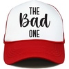 image:imageFunky Junque Bachelorette Trucker Hat for Women  Bride Squad Foam Mesh Cap Bridal Party FavorsThe Bad One  RedWhite