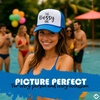 image:imageFunky Junque Bachelorette Trucker Hat for Women  Bride Squad Foam Mesh Cap Bridal Party FavorsThe Bossy One  AquaWhite
