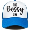 image:imageFunky Junque Bachelorette Trucker Hat for Women  Bride Squad Foam Mesh Cap Bridal Party FavorsThe Bossy One  AquaWhite