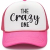 image:imageFunky Junque Bachelorette Trucker Hat for Women  Bride Squad Foam Mesh Cap Bridal Party FavorsThe Crazy One  Hot PinkWhite