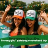 image:imageFunky Junque Bachelorette Trucker Hat for Women  Bride Squad Foam Mesh Cap Bridal Party FavorsThe Funny One YellowWhite