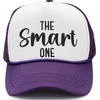 image:imageFunky Junque Bachelorette Trucker Hat for Women  Bride Squad Foam Mesh Cap Bridal Party FavorsThe Smart One Dark PurpleWhite