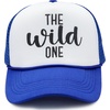 image:imageFunky Junque Bachelorette Trucker Hat for Women  Bride Squad Foam Mesh Cap Bridal Party FavorsThe Wild One Royal BlueWhite