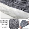 image:imageFunky Junque Basics Slouchy Beanie for Men  Warm Winter Fleece Lined Knit Slouch Hat Skull Cap Toboggan for Men amp WomenLight Grey