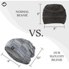 image:imageFunky Junque Basics Slouchy Beanie for Men  Warm Winter Fleece Lined Knit Slouch Hat Skull Cap Toboggan for Men amp WomenLight Grey