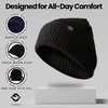 image:imageFunky Junque Basics Waffle Knit Winter Beanie  Warm Hats for Men amp Women Cozy Mens Beanies Durable Premium Toboggan HatBlack