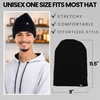 image:imageFunky Junque Basics Waffle Knit Winter Beanie  Warm Hats for Men amp Women Cozy Mens Beanies Durable Premium Toboggan HatBlack
