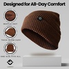 image:imageFunky Junque Basics Waffle Knit Winter Beanie  Warm Hats for Men amp Women Cozy Mens Beanies Durable Premium Toboggan HatBrown