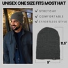 image:imageFunky Junque Basics Waffle Knit Winter Beanie  Warm Hats for Men amp Women Cozy Mens Beanies Durable Premium Toboggan HatCharcoal