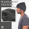 image:imageFunky Junque Basics Waffle Knit Winter Beanie  Warm Hats for Men amp Women Cozy Mens Beanies Durable Premium Toboggan HatCharcoal