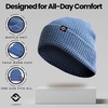 image:imageFunky Junque Basics Waffle Knit Winter Beanie  Warm Hats for Men amp Women Cozy Mens Beanies Durable Premium Toboggan HatDeep Blue