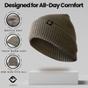 image:imageFunky Junque Basics Waffle Knit Winter Beanie  Warm Hats for Men amp Women Cozy Mens Beanies Durable Premium Toboggan HatLight Grey