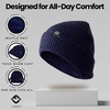 image:imageFunky Junque Basics Waffle Knit Winter Beanie  Warm Hats for Men amp Women Cozy Mens Beanies Durable Premium Toboggan HatNavy