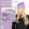 image:imageFunky Junque Basics Waffle Knit Winter Beanie  Warm Hats for Men amp Women Cozy Mens Beanies Durable Premium Toboggan HatViolet