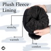image:imageFunky Junque Basics Womens Pom Pom Beanie Winter Hats Cute Diagonal Pattern Fleece Lined Warm Stocking Caps Pompom TobogganBlack