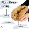 image:imageFunky Junque Basics Womens Pom Pom Beanie Winter Hats Cute Diagonal Pattern Fleece Lined Warm Stocking Caps Pompom TobogganBrown