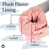 image:imageFunky Junque Basics Womens Pom Pom Beanie Winter Hats Cute Diagonal Pattern Fleece Lined Warm Stocking Caps Pompom TobogganPink