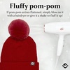 image:imageFunky Junque Basics Womens Pom Pom Beanie Winter Hats Cute Soft Warm Stocking Caps Ribbed Knit Cold Weather Toboggan PompomBurgundy