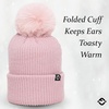 image:imageFunky Junque Basics Womens Pom Pom Beanie Winter Hats Cute Soft Warm Stocking Caps Ribbed Knit Cold Weather Toboggan PompomPink