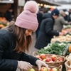 image:imageFunky Junque Basics Womens Pom Pom Beanie Winter Hats Cute Soft Warm Stocking Caps Ribbed Knit Cold Weather Toboggan PompomPink