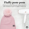 image:imageFunky Junque Basics Womens Pom Pom Beanie Winter Hats Cute Soft Warm Stocking Caps Ribbed Knit Cold Weather Toboggan PompomPink
