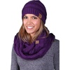image:imageFunky Junque Beanie amp Infinity Scarf Gift Set  Matching Winter Accessories Sets for Women Soft Knit Hat and Scarf Bundle1  Dark Purple