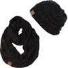 image:imageFunky Junque Beanie amp Infinity Scarf Gift Set  Matching Winter Accessories Sets for Women Soft Knit Hat and Scarf BundleA Confetti Black Design