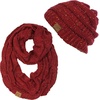 image:imageFunky Junque Beanie amp Infinity Scarf Gift Set  Matching Winter Accessories Sets for Women Soft Knit Hat and Scarf BundleA Confetti Burgundy Design