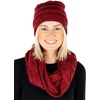 image:imageFunky Junque Beanie amp Infinity Scarf Gift Set  Matching Winter Accessories Sets for Women Soft Knit Hat and Scarf BundleA Confetti Burgundy Design