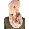 image:imageFunky Junque Beanie amp Infinity Scarf Gift Set  Matching Winter Accessories Sets for Women Soft Knit Hat and Scarf BundleA Confetti Indi Pink Design