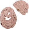 image:imageFunky Junque Beanie amp Infinity Scarf Gift Set  Matching Winter Accessories Sets for Women Soft Knit Hat and Scarf BundleA Confetti Indi Pink Design
