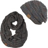 image:imageFunky Junque Beanie amp Infinity Scarf Gift Set  Matching Winter Accessories Sets for Women Soft Knit Hat and Scarf BundleA Confetti Melange Grey Design