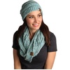 image:imageFunky Junque Beanie amp Infinity Scarf Gift Set  Matching Winter Accessories Sets for Women Soft Knit Hat and Scarf BundleA Confetti Mint Design