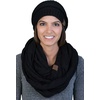 image:imageFunky Junque Beanie amp Infinity Scarf Gift Set  Matching Winter Accessories Sets for Women Soft Knit Hat and Scarf BundleBlack