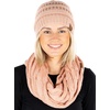 image:imageFunky Junque Beanie amp Infinity Scarf Gift Set  Matching Winter Accessories Sets for Women Soft Knit Hat and Scarf BundleIndi Pink
