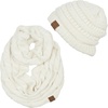 image:imageFunky Junque Beanie amp Infinity Scarf Gift Set  Matching Winter Accessories Sets for Women Soft Knit Hat and Scarf BundleIvory