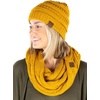 image:imageFunky Junque Beanie amp Infinity Scarf Gift Set  Matching Winter Accessories Sets for Women Soft Knit Hat and Scarf BundleMustard