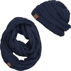 image:imageFunky Junque Beanie amp Infinity Scarf Gift Set  Matching Winter Accessories Sets for Women Soft Knit Hat and Scarf BundleNavy