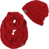 image:imageFunky Junque Beanie amp Infinity Scarf Gift Set  Matching Winter Accessories Sets for Women Soft Knit Hat and Scarf BundleRed