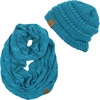 image:imageFunky Junque Beanie amp Infinity Scarf Gift Set  Matching Winter Accessories Sets for Women Soft Knit Hat and Scarf BundleTeal