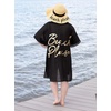 image:imageFunky Junque Bridal Beach Cover Up for Women  Bachelorette Party Shawl Wedding Bride Cover Up WrapBeach Please  BlackGold