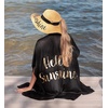 image:imageFunky Junque Bridal Beach Cover Up for Women  Bachelorette Party Shawl Wedding Bride Cover Up WrapHello Sunshine  BlackGold