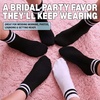 image:imageFunky Junque Bride Crew Socks Bachelorette Wedding Party Gift  Soft crewlength bride socks with chic bridal design for bachelorette parties spa days showers amp weddings2 Pack the Squad Black
