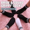 image:imageFunky Junque Bride Crew Socks Bachelorette Wedding Party Gift  Soft crewlength bride socks with chic bridal design for bachelorette parties spa days showers amp weddings6 Pack 1 Bride White  5 Squad Black