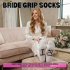 image:imageFunky Junque Bride Crew Socks Bachelorette Wedding Party Gift  Soft crewlength bride socks with chic bridal design for bachelorette parties spa days showers amp weddingsI Do White